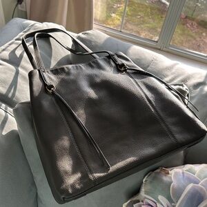 HOBO Dark Gray Leather Tote
